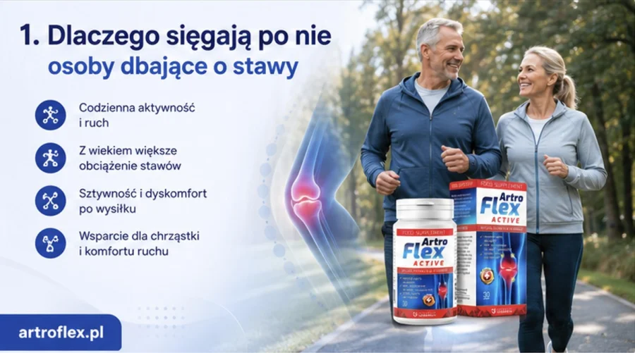 Artroflex Active — codzienne wsparcie stawów i komfortu ruchu dla osób aktywnych