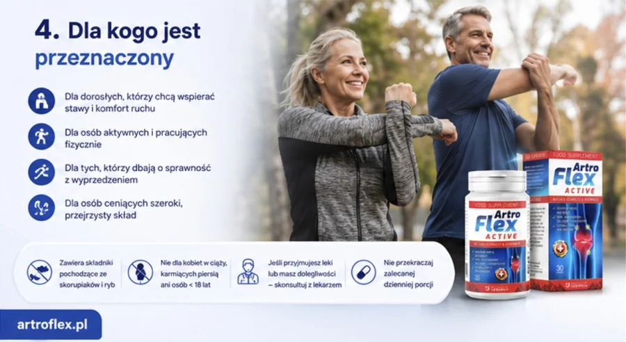 Artroflex Active — kapsułki dla dorosłych dbających o stawy, chrząstkę i kości